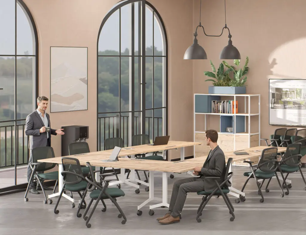 Image par défaut illustrant le propos de l'article  Tendances mobilier et bureau de demain : ce qui redessine l&rsquo;espace de travail de buronomic