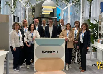 Stand buronomic au salon Workspace Paris 2026 – mobilier de bureau professionnel et aménagement des espaces de vie au travail
