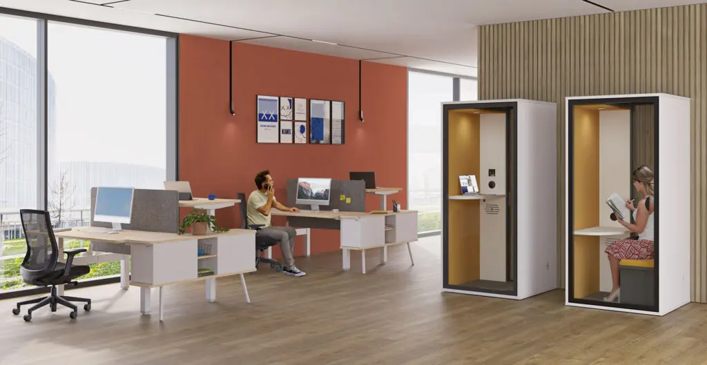 Image par défaut illustrant le propos de l'article  Tendances mobilier et bureau de demain : ce qui redessine l&rsquo;espace de travail de buronomic